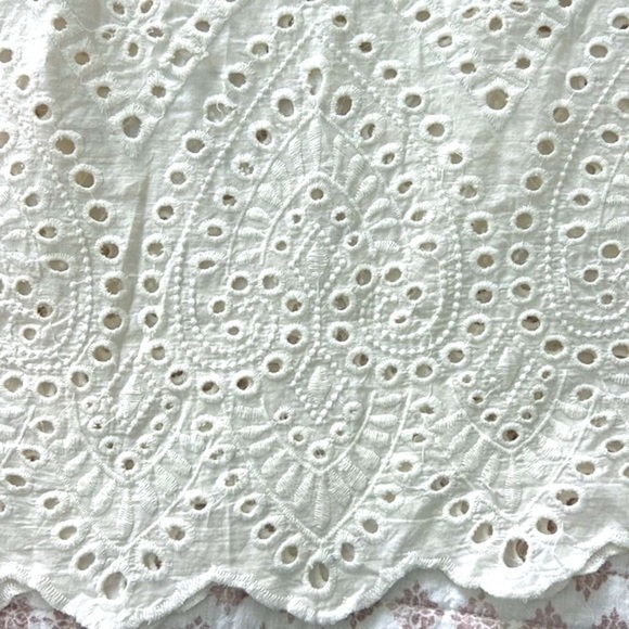 Maaji Ivory Cream Eyelet Crotchet Boho Embroidered Swim Cover Up Dress Small - Picture 12 of 17